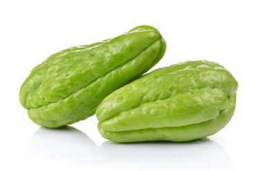 Chayote beyaz zemin üzerine