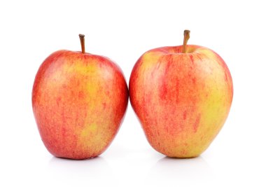 Beyaz arkaplanda elmalar