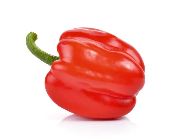 Červená paprika přes bílé pozadí — Stock fotografie