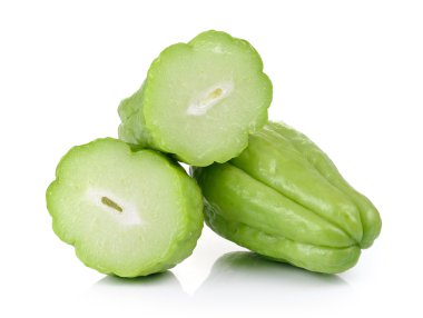 Chayote beyaz zemin üzerine