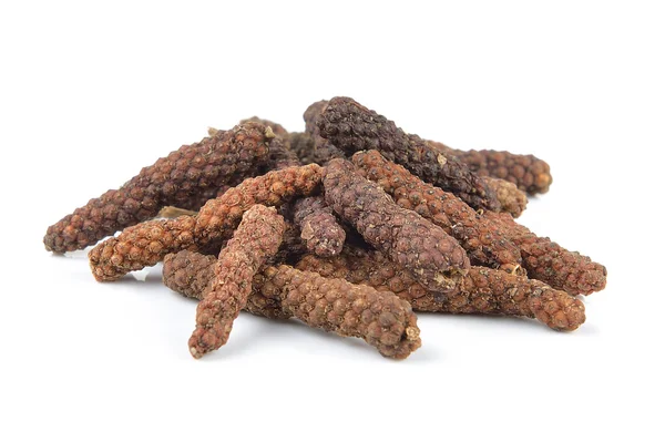 Long pepper on white background — Stock Photo, Image