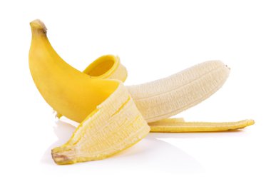 Beyaz arkaplanda muzlar