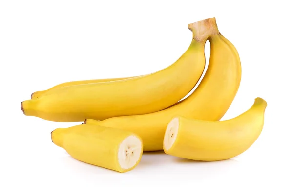 Bananer på vit bakgrund — Stockfoto