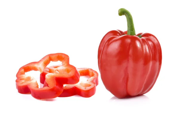 Red pepper over white background — Stock Photo, Image