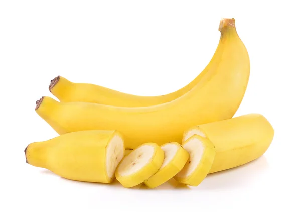 Bananer på vit bakgrund — Stockfoto