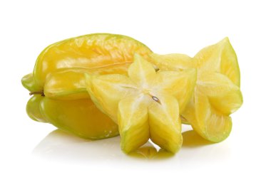 Beyaz arkaplanda yıldız elması