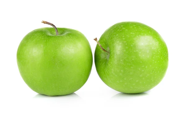 Manzana verde sobre fondo blanco — Foto de Stock