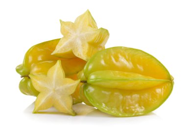 Beyaz arkaplanda yıldız elması