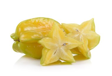 Beyaz arkaplanda yıldız elması