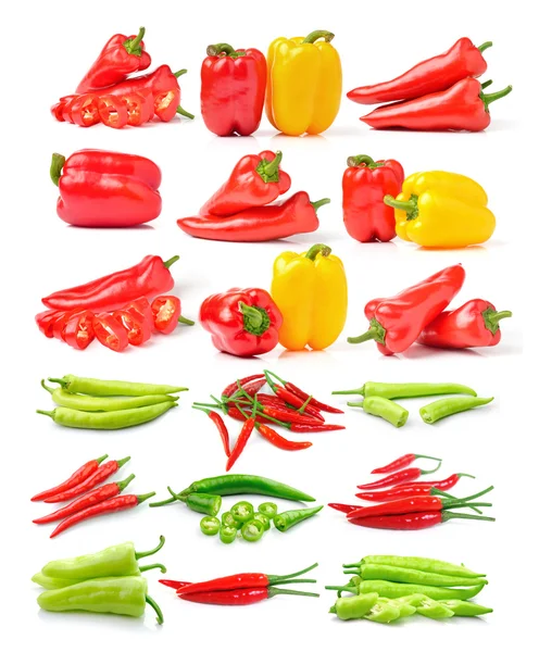 Hot chili pepper on white background — Stock Photo, Image