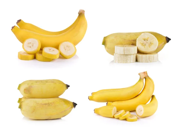 Banane pe fundal alb — Fotografie, imagine de stoc