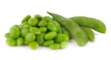  soya fasulyesi beyaz zemin üzerine