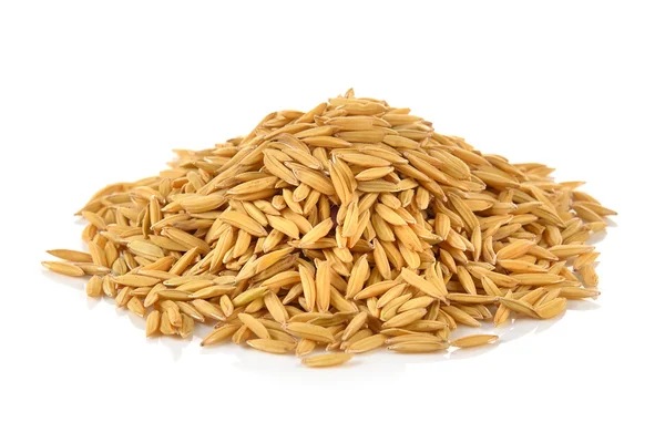 Рис зерна изолированы на белом фоне — стоковое фото