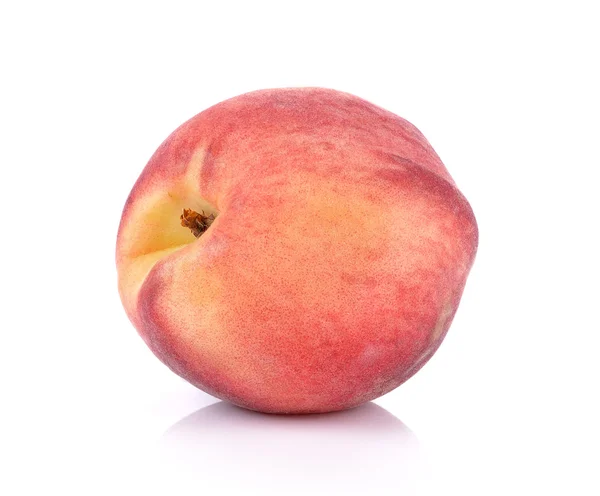 Персик з ізольованим на білому тлі — стокове фото