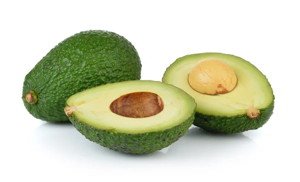 Avocado auf weißem Hintergrund — Stockfoto