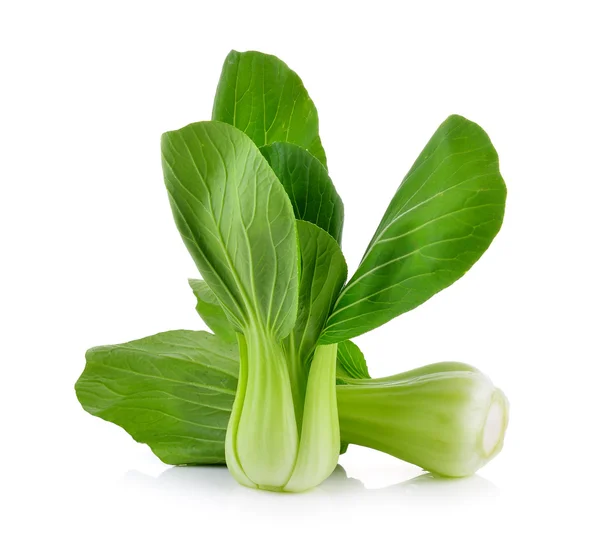 白色背景的Bok choy蔬菜 — 图库照片