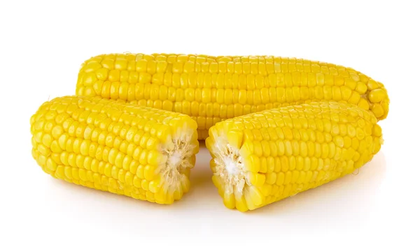 Кукурудза на білому тлі — стокове фото