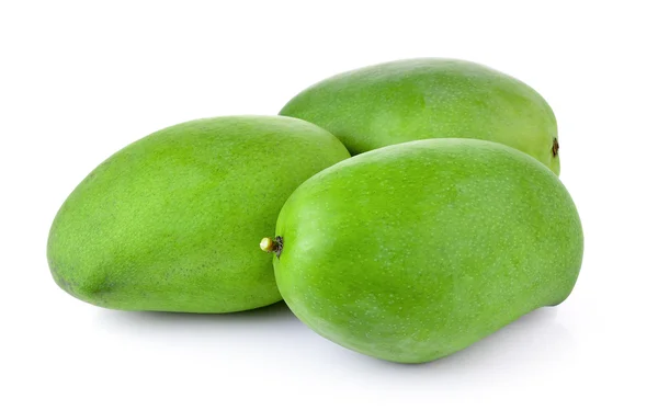 Mango verde sobre fondo blanco — Foto de Stock