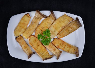 ızgarada pişmiş champignon mantar 