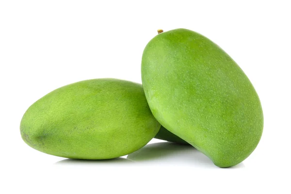 Green mango on white background — Stock Photo, Image