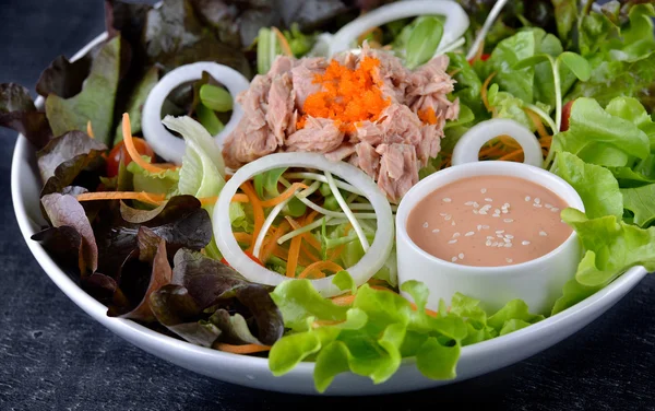 Tonfisk och grönsaker sallad — Stockfoto