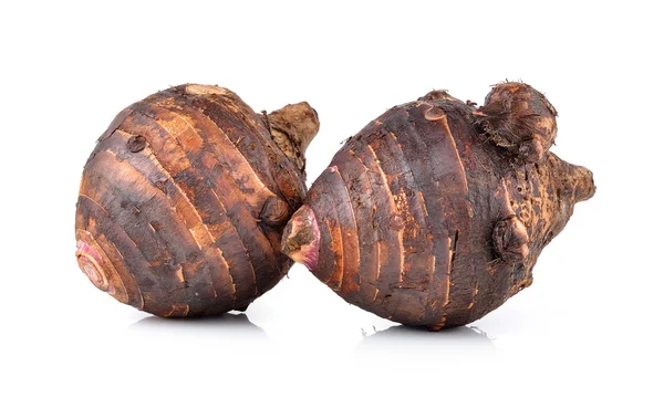 Taro roots on white background — Stock Photo, Image