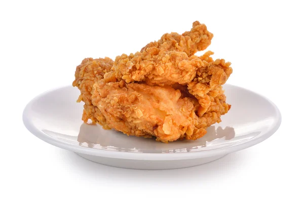 Smażony kurczak na talerzu — Zdjęcie stockowe