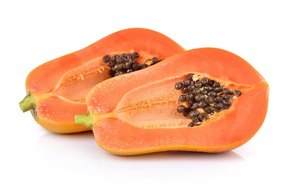 Papaya on white background — Stock Photo, Image