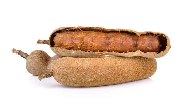 Beyaz arkaplanda tamarind — Stok fotoğraf