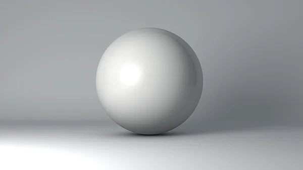 Bola blanca aislada. Ilustración 3D . —  Fotos de Stock