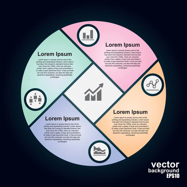 Vektorkreis-Infografik. Vorlage für Zyklusdiagramm. — Stockvektor