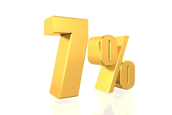 Discount 7  percent off. 3D illustration. — Stock Photo, Image