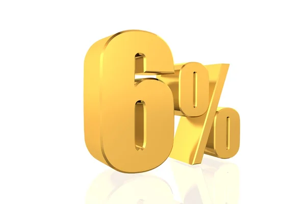 Discount 6 percent off. 3D illustration. — Stock Photo, Image