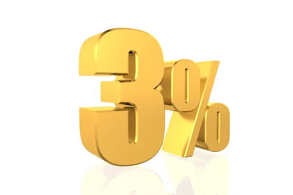 Discount 3 percent off. 3D illustration. — Stock Photo, Image