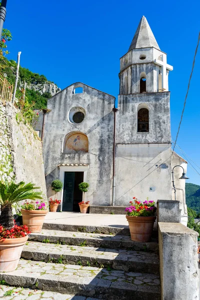 Trekking Sui Sentieri Ravello Della Costiera Amalfitana Chiesa San Martino — Foto Stock