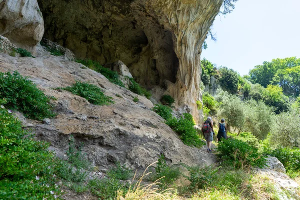 Trekking Stezkách Ravello Pobřeží Amalfi Jeskyně Kláštera — Stock fotografie
