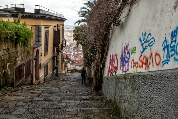 Napoli,  Stairs of Saint Martino — 图库照片