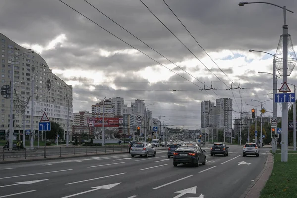 Ekim Ayında Minsk Kalabalık Güzel Sakin Temiz Değildir — Stok fotoğraf