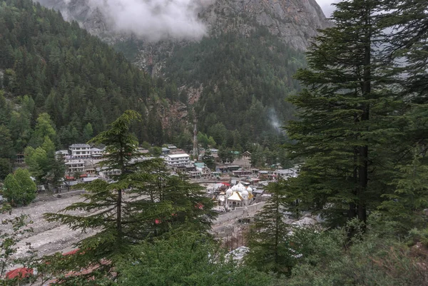 Gangotri Uno Dei Principali Luoghi Sacri Indù Pellegrinaggio Himalaya Sentiero — Foto Stock