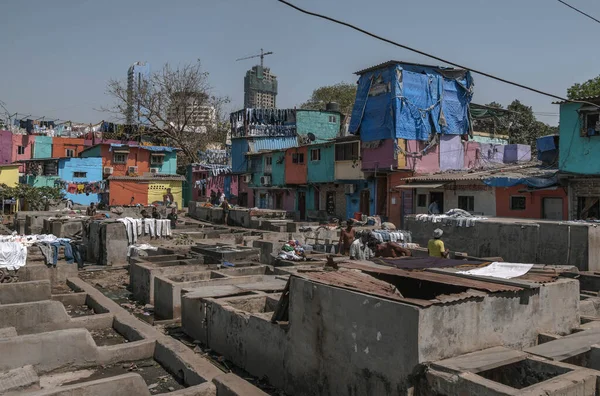 Dhobi Ghat Sul Colaba Mumbai Maior Livre — Fotografia de Stock