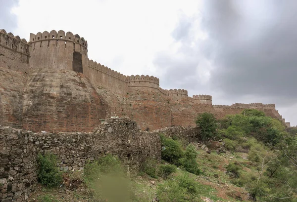 Kumbhalgarh Est Une Forteresse Mewar Sur Crête Occidentale Des Collines — Photo