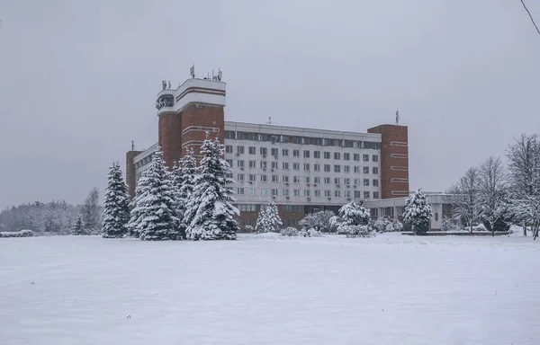 City Minsk Capital Belarus Snow — Stock Photo, Image