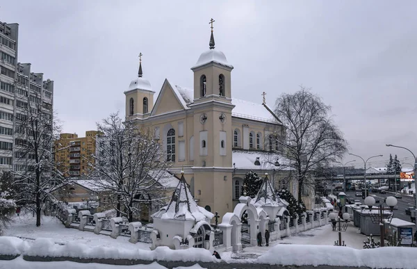 Cathedral Holy Apostles Peter Paul Oldest Church City Minsk — Stock Photo, Image