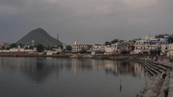 Pushkar Heliga Platserna För Pilgrimsfärder Hinduismen Han Kallas Ofta Tirtharaj — Stockfoto