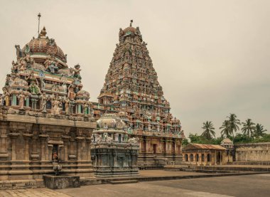 Kampaheshwarar Tapınağı, Lord Shiva 'ya adanmıştır, Tirubuvanam, Tamil Nadu, Hindistan.