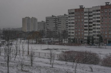 Minsk 'te yürüyüş manzaraları. Beyaz Rusya