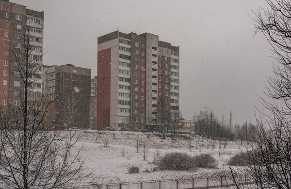 March landscapes in Minsk. Belarus