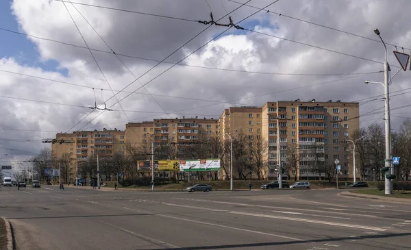 Pushkin Avenue Avenue Minsk Named Russian Writer Poet Pushkin — Stock Photo, Image