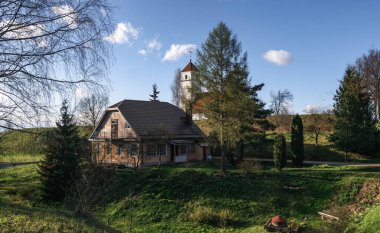 Beyaz Rusya 'nın Zaslavl kentindeki Lord Katedrali' nin Dönüşüm Katedrali..