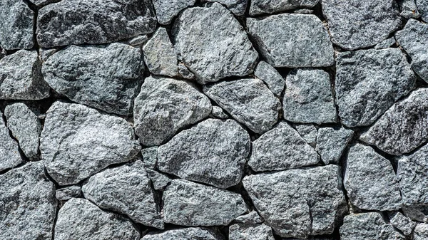 Granit Stenvägg Mönster Naturlig Grå Granit Stenvägg För Bakgrund — Stockfoto